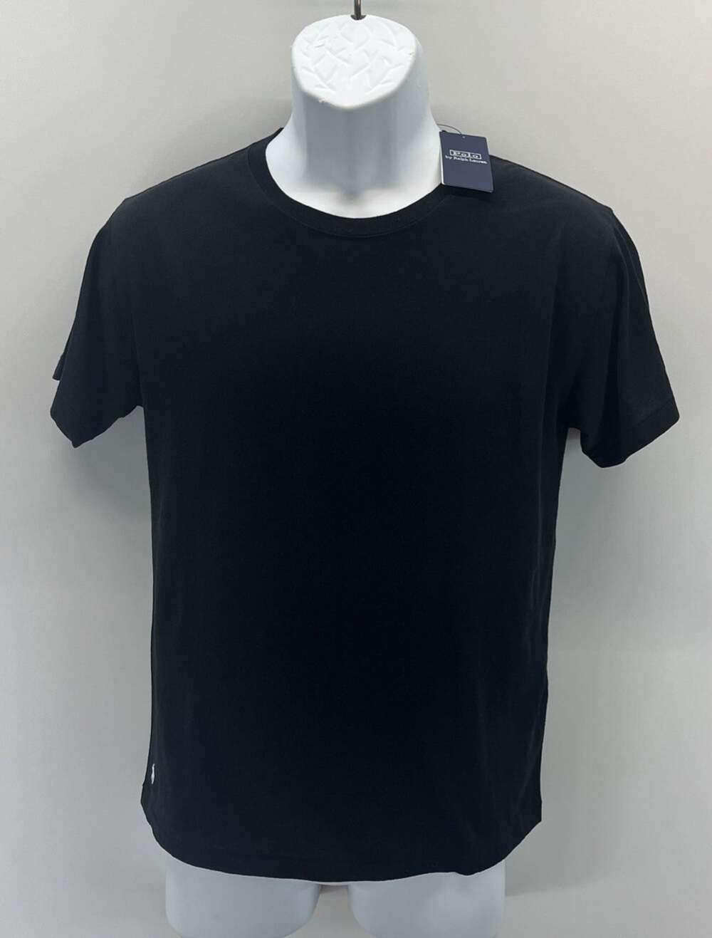 NWT Polo Ralph Lauren Shirt Mens Small Black Pony Round Neck Short Sleeve Cotton